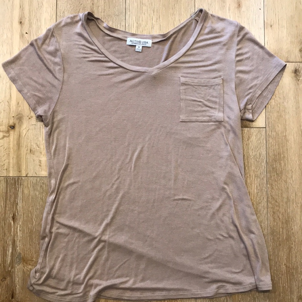 Active USA Light Pink T Shirt